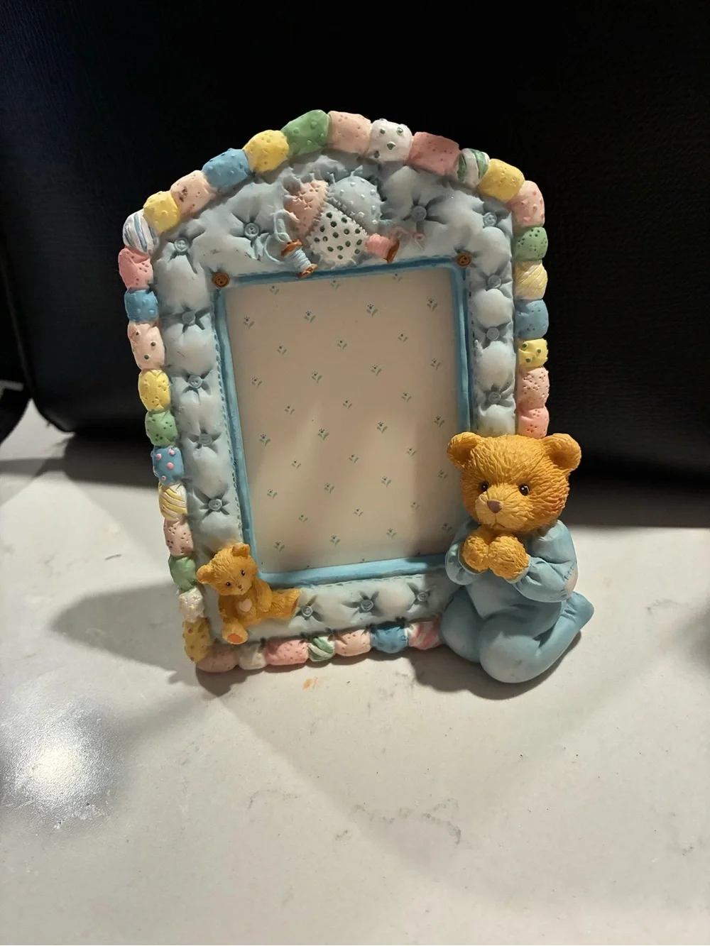 Vintage frame bear nursery 90s baby boy baby shower